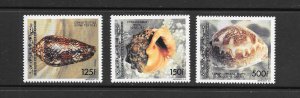 SHELLS - COMORO ISLANDS #779-81  MNH