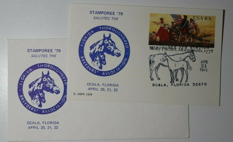 STAMPOREE Florida Thoroughbred Breeders Assoc Ocala FL 1979 Philatelic Cachet