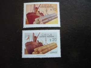 Stamps - Chile - Scott# 515-516 - Mint Never Hinged Set of 2 Stamps