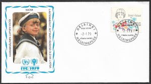 FINLAND 1979 IYC Issue Sc 614 on CACHET U/A FDC