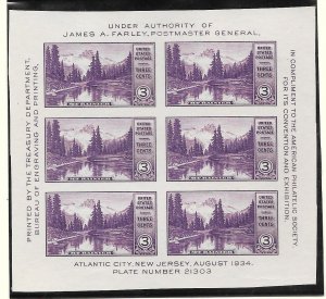 #750 MNH Souvenir Sheet
