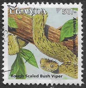 Uganda #1328 50sh Reptiles - Rough Scaled Bush Viper
