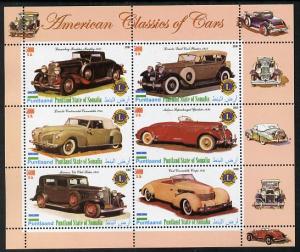 SOMALIA SHEET MNH CLASSIC CARS 