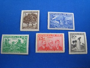 CUBA 1933  -  SCOTT # 312-316  COMPLETE SET   MNH  (c14)