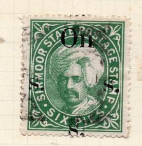 Indian States Sirmoor 1885-88 Early Issue Fine Used 6p. OFFICIAL 194697