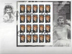 2001 USA First Day Cover Lucille Ball - Artcraft Cache - Sc 3523 - Rare! (CF91)