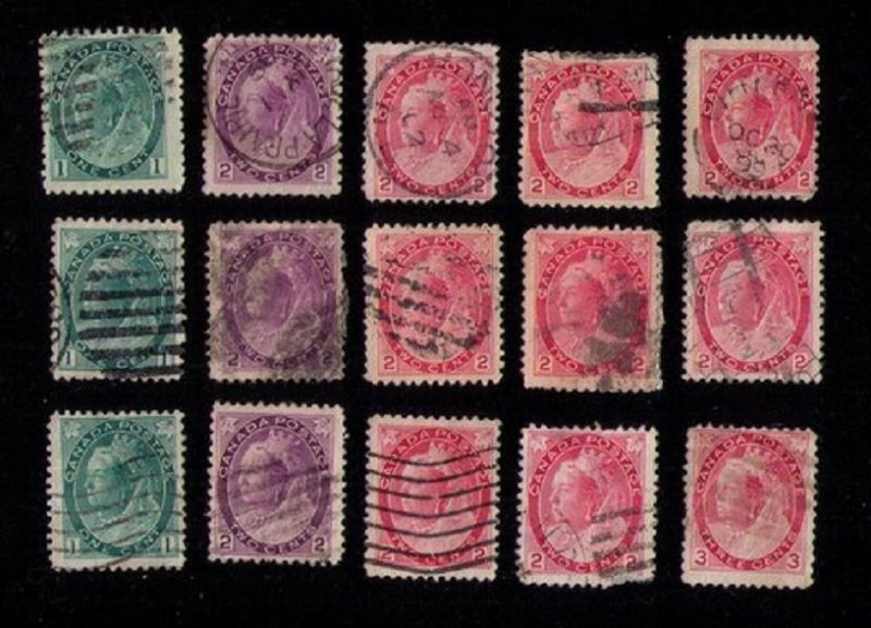 Canada Sc 75-78 Used (Lot Of Fifteen) QV F-VF