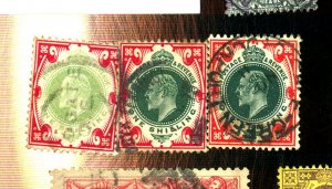 GREAT BRITAIN #127-138 138A USED FVF Cat $410