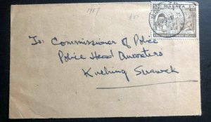 1957 Malaca Malaya States Cover To Police Headquarters Kuching Sarawak