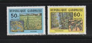 Gabon 372-373 Set MNH Crops