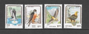 BIRDS - INDIA #1433-6  RAPTORS  MNH