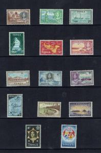 Tonga: 1953 definitive set, Unmounted Mint