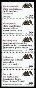 PCBstamps   US #2355/2359a Bk Pane $1.60(5x22c)Preamble Constitution, (18)