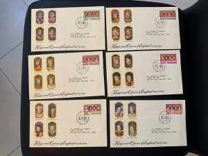 St. Vincent Kings and Queens of England FDC's Covers