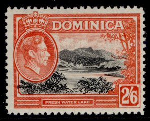 DOMINICA GVI SG107, 2s 6d black & vermilion, M MINT. Cat £24.