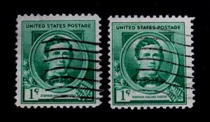 US #864 Used Lot of 2 Stephen Collins Foster 1940