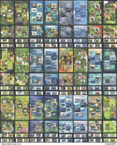 NW671-742 2020 BUTTERFLIES WHALES DOLPHINS TURTLES ! SALE 12*(2SH+2KB+FULL SET)