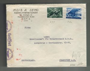 1941 Sofia Bulgaria Credit Bank Cover to Germany Mois Semo Judaica