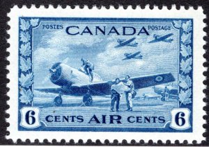 C7, 6c, blue, VF/XF, MLHOG, War Issue, Air Mail, Canada