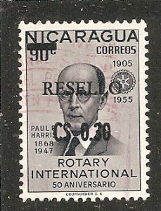 Nicaragua   Scott   876   Surcharge   Used