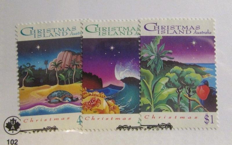 CHRISTMAS ISLAND Scott #354-56 Θ used, nature, postage stamp set,  fine +