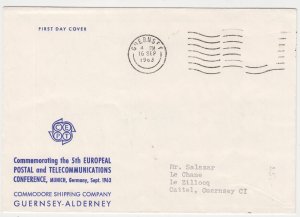 Alderney Guernsey Europa 1963 on FDC