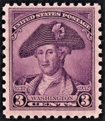 US 708 MNH VF 3 Cent Washington-Deep Violet