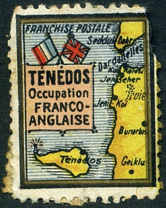 Greece: 1916 TENEDOS French-Anglaise Occupation - fault.