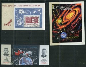 Russia 3 Souvenir Sheets Mi Block 38/46/49 Used/CTO Space  5617