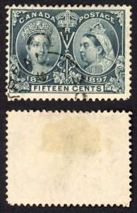 Canada SG132 15c Slate 1897 Jubilee Fresh Colour used Cat 120 Pounds