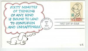 Vermont Scribes Handpainted 2862 AUTHOR JAMES THURBER 60 Minutes Of Thinking 