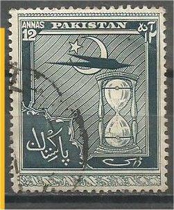 PAKISTAN, 1951, used 12a, Fourth anniversary of independence, Scott 62