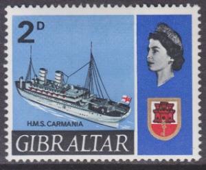 Gibraltar sc#188 1967 2p Ships MH