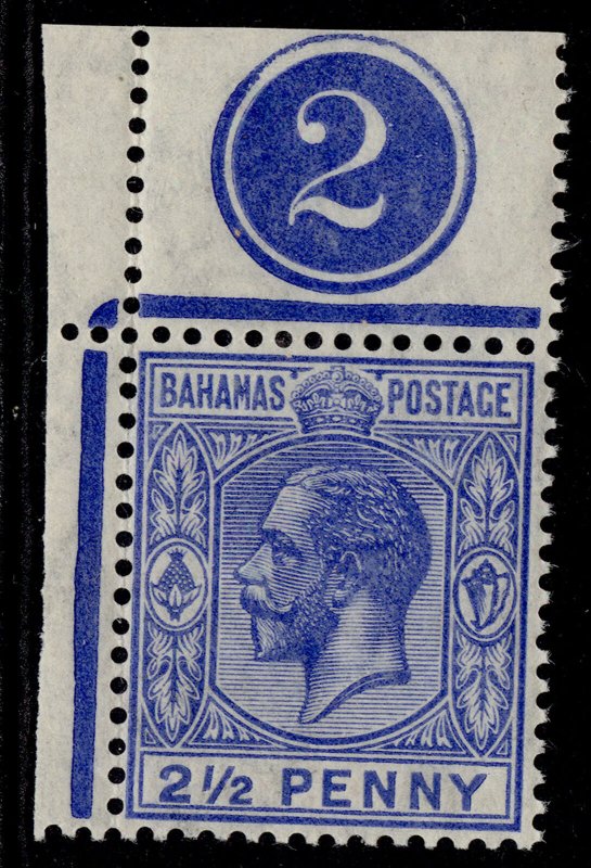 BAHAMAS GV SG84, 2½d ultramarine, NH MINT. CONTROL 