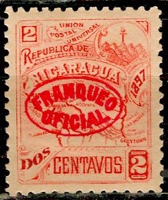 Nicaragua; 1897: Sc. # O101: */MH Single Stamp