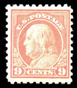 #471 9¢ Salmon Red Franklin Head