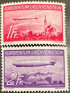Liechtenstein Scott# C15-6 Zeppelin stamps MLH