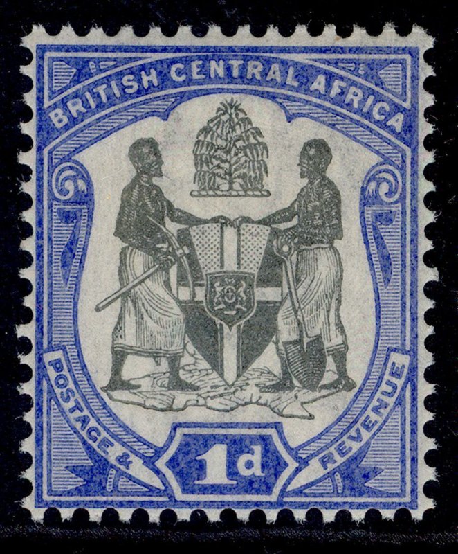 NYASALAND - BCA QV SG43, 1d black & ultramarine, NH MINT.