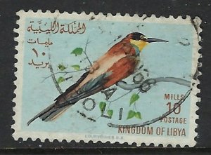 Libya 270 Used 1965 Bird (fe3080)