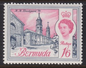 1966 - 69 Bermuda H.M Dockyards 1/6 issue Wmk 314 sideways MNH Sc# 185A $4.50