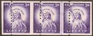 USA US Coil MISPERF Error Joint line Stamps Sc# 1057 Statue of Liberty MINT MNH