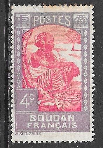 French Sudan 64: 4c Sudanese Woman, MHR, F-VF