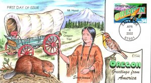 #3597 Greetings From Oregon Collins FDC