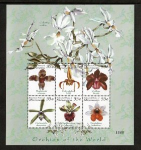 Micronesia 2000 - Flowers Orchids Plants - Sheet of 6 Stamps - Scott #365 - MNH