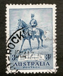 1935 Australia Sc #153 - 3p - 25th Anniversary KGV Silver Jubilee Cv$12.50