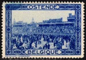 Vintage 1930's Belgium Tourism Poster Stamp Ostende Unused