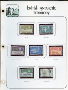 BRITISH ANTARCTIC TERRITORY LOT AS SHOWN MOUNTED ON ALBLUM PAGES MINT NH 