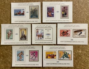 1988 Stamps Deluxes & S/S Olympic Games Barcelona 92 Comoros Imperf. -