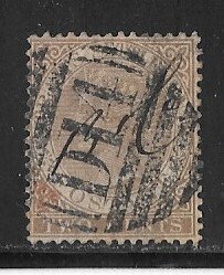 Straits Settlements Sc #10 2cents with a 'D14 (Singapore) cancel VF