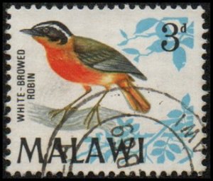 Malawi 97 - Used - 3p White-browed Robin-chat (1968)